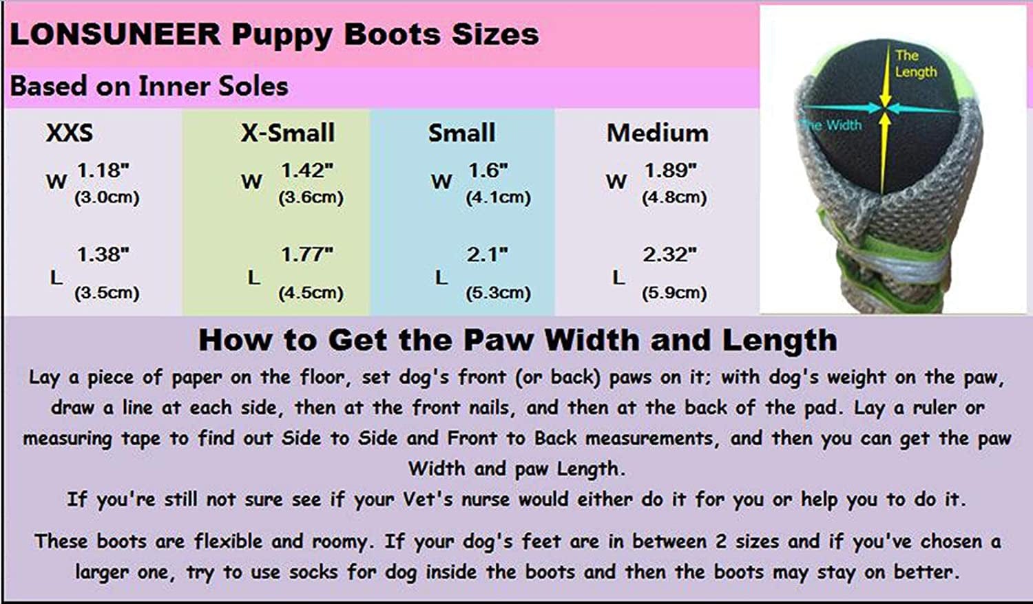 LONSUNEER Dog Boots Breathable and Protect Paws with Soft Nonslip Soles and Reflective Straps Size Medium Bright Green Animals & Pet Supplies > Pet Supplies > Dog Supplies > Dog Apparel Lifeful   