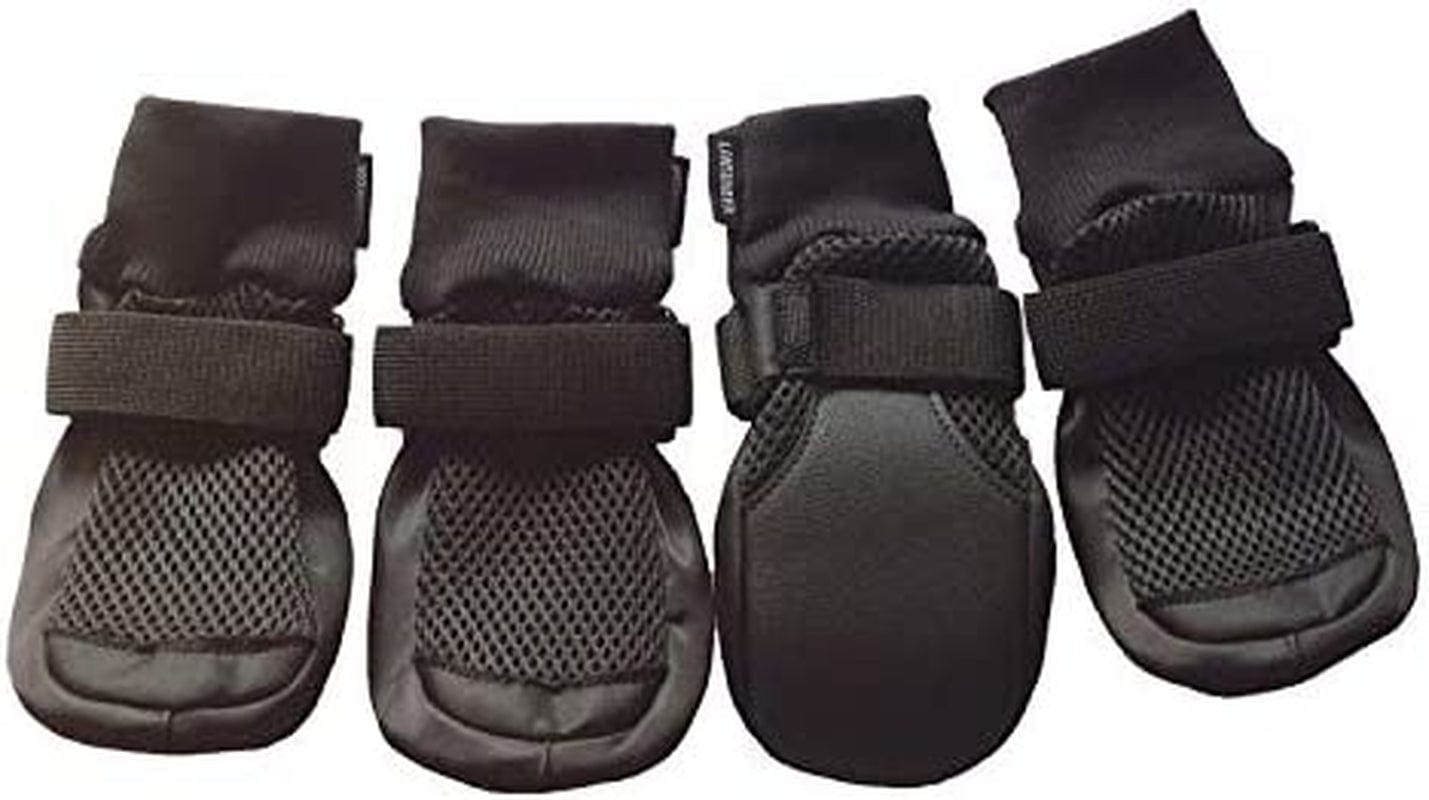 LONSUNEER Dog Boots Breathable Protect Paws Soft Nonslip Soles Set of 4 Size Large Color Red Animals & Pet Supplies > Pet Supplies > Dog Supplies > Dog Apparel Lifeful Black Large 