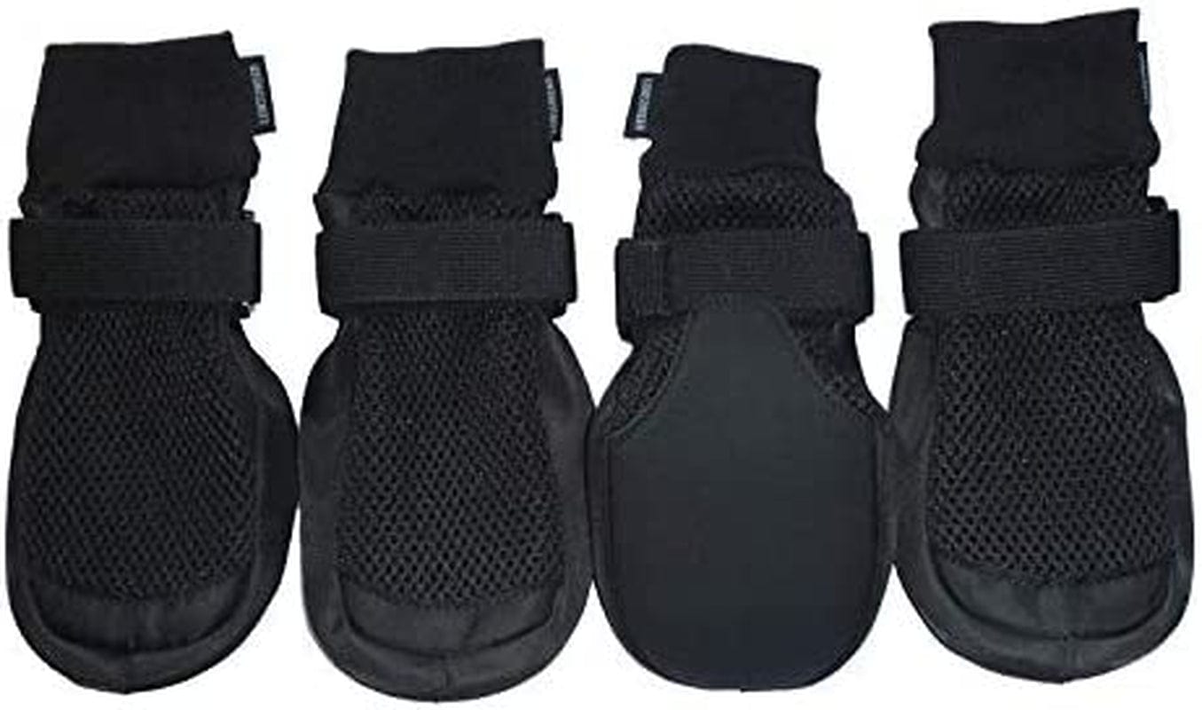 LONSUNEER Dog Boots Breathable Protect Paws Soft Nonslip Soles Set of 4 Size Large Color Red Animals & Pet Supplies > Pet Supplies > Dog Supplies > Dog Apparel Lifeful Black X-Large 