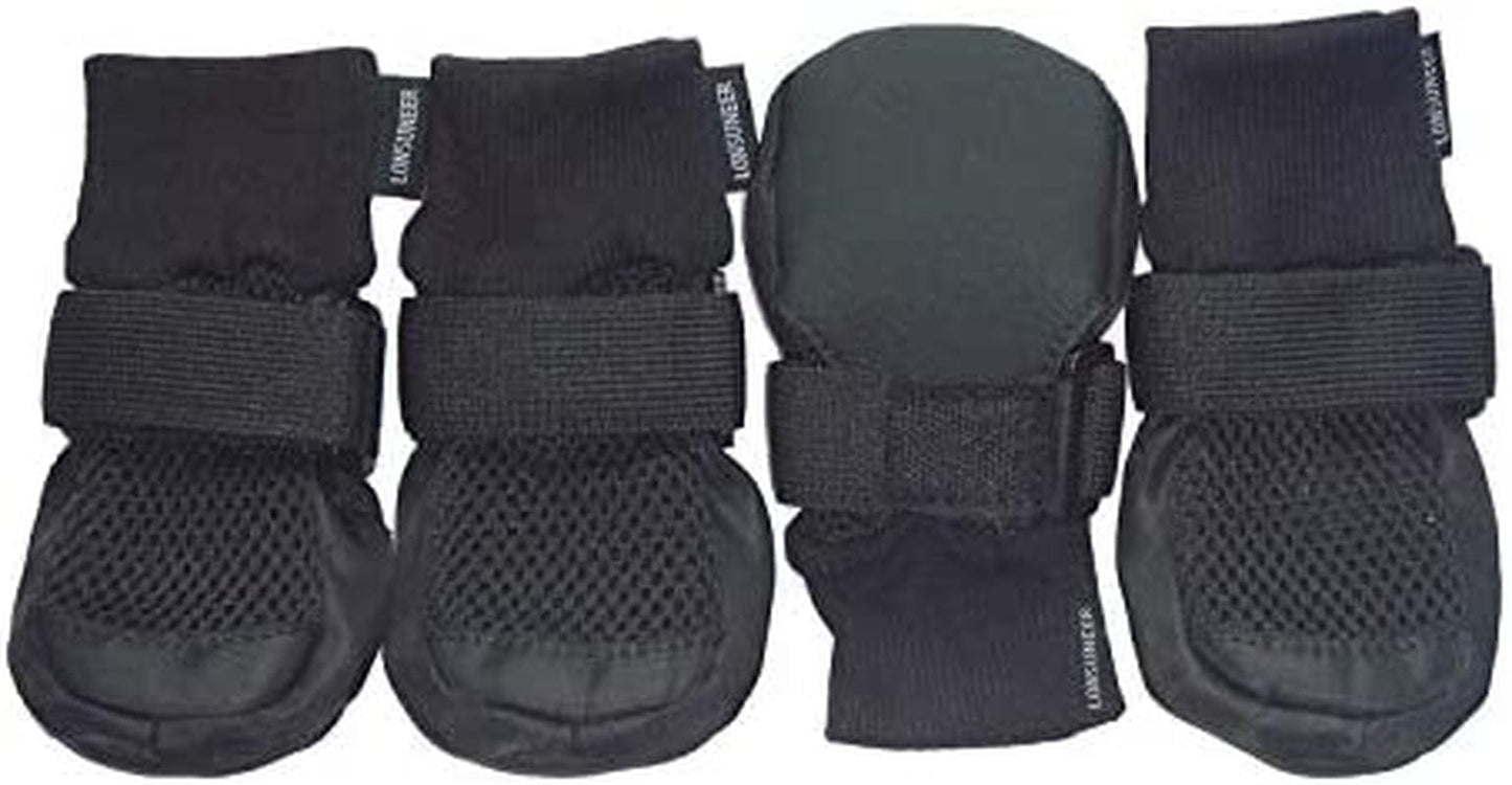 LONSUNEER Dog Boots Breathable Protect Paws Soft Nonslip Soles Set of 4 Size Large Color Red Animals & Pet Supplies > Pet Supplies > Dog Supplies > Dog Apparel Lifeful Black Medium 