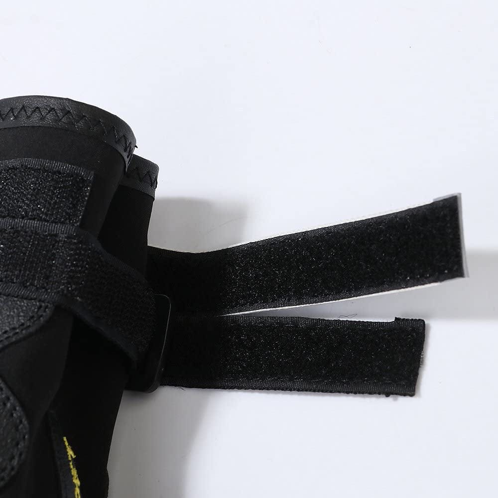 Lovencity Dog Boots Dog Waterproof Shoes with Adjustable Reflective Straps Snow Boots Rain Shoes for Medium Large Dogs Rugged Anti-Slip Sole Black 4PCS (Size 4: 2.56"X1.97") Animals & Pet Supplies > Pet Supplies > Dog Supplies > Dog Apparel LovenCity   