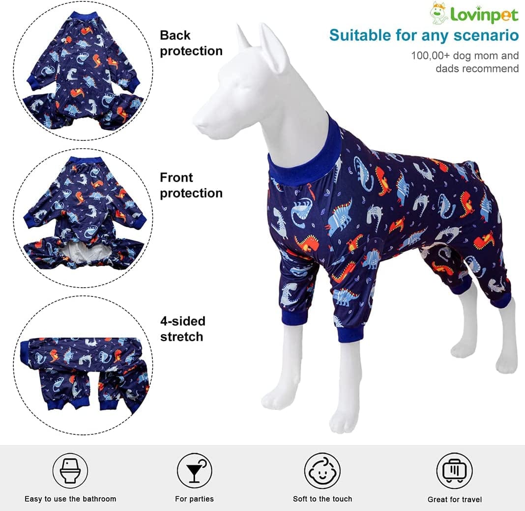 Lovinpet Pitbull Dog Pajamas, Large Dog Onesies for Surgery/Wound