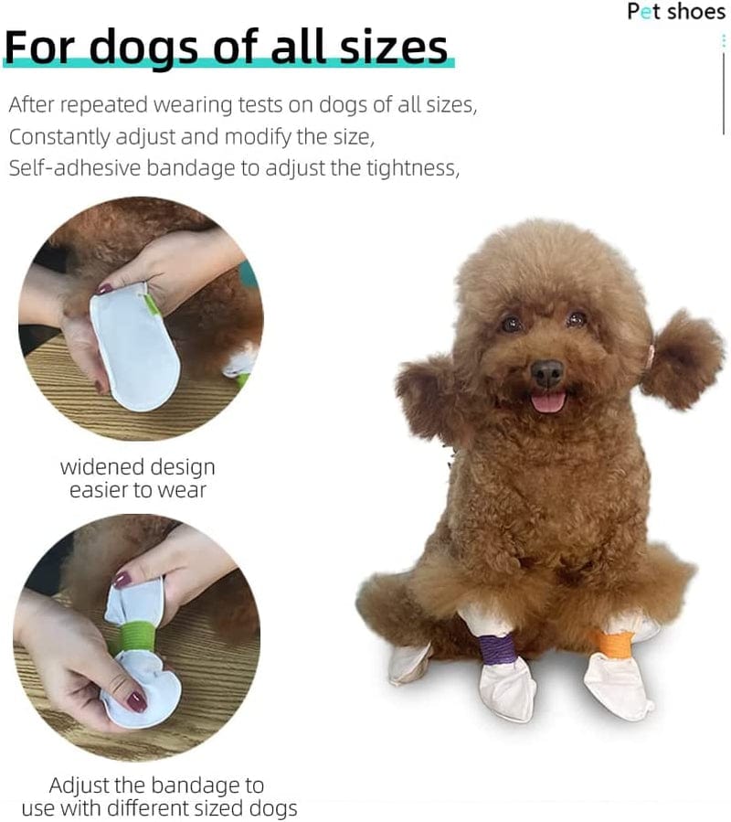 MAJIYAHE 20PCS Disposable Pet Shoes Waterproof Dirty-Proof Dog Boots Dog Walking Shoes with Elastic Bandage for Dog Paw Protection,Large Size Animals & Pet Supplies > Pet Supplies > Dog Supplies > Dog Apparel MAJIYAHE   