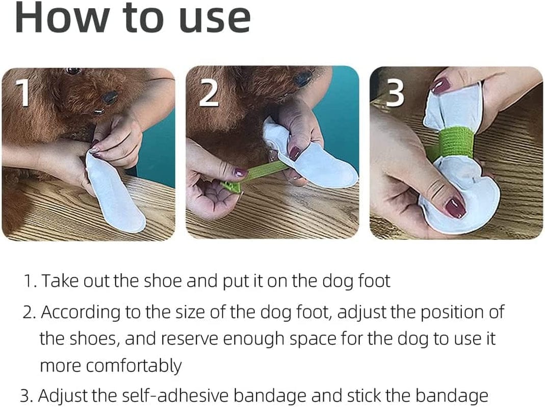 MAJIYAHE 20PCS Disposable Pet Shoes Waterproof Dirty-Proof Dog Boots Dog Walking Shoes with Elastic Bandage for Dog Paw Protection,Large Size Animals & Pet Supplies > Pet Supplies > Dog Supplies > Dog Apparel MAJIYAHE   