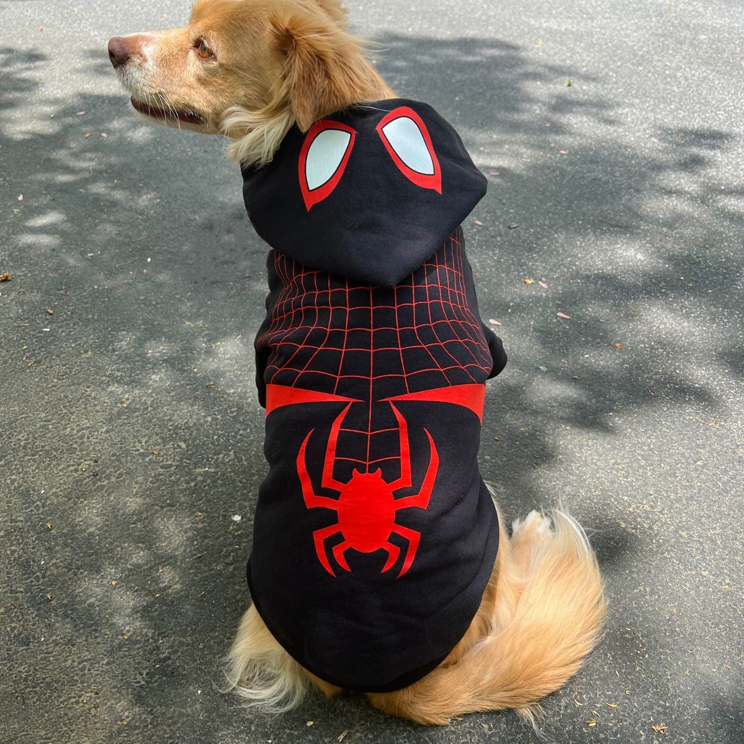 Marvel Spiderman Officially Licensed Pet Hoodies - I Am Miles Morales Pet Fleece Hoodie,Large