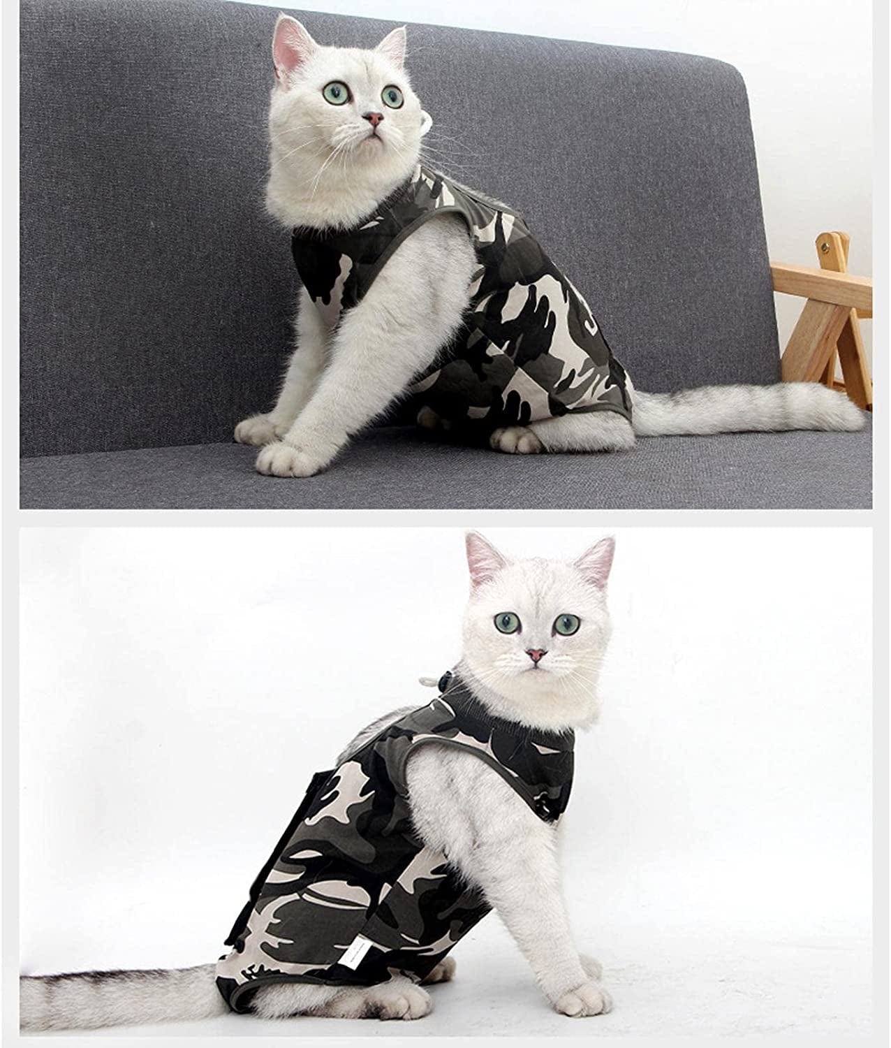 Milageto Cat Recovery Suit Post Surgery Vest Bodysuit Pet Costume Cat Clothes Full Coverage Soft Breathable after Surgery Wear for Small Dogs, L Animals & Pet Supplies > Pet Supplies > Dog Supplies > Dog Apparel Milageto   