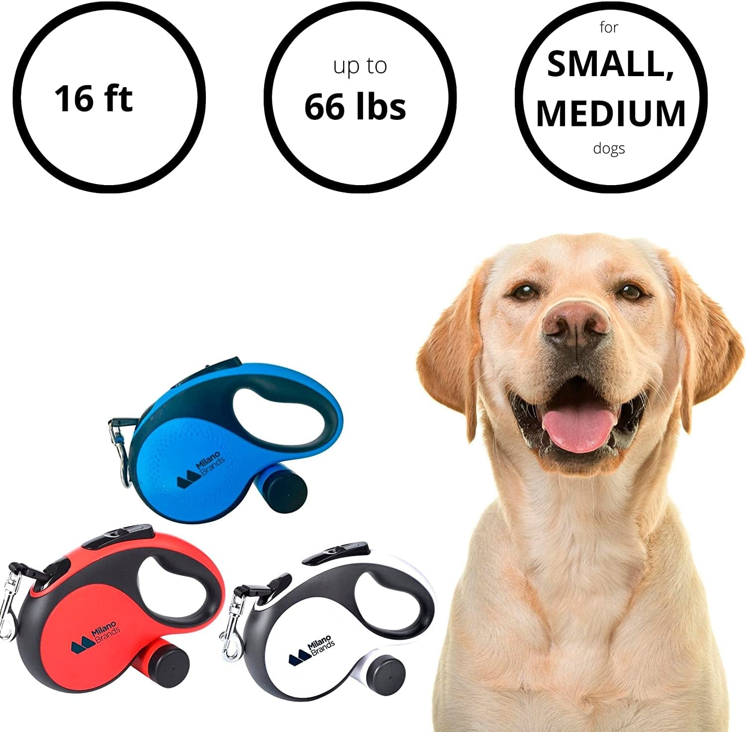 Milano Brands Set Dog Leash Retractable - with Poop Bags Dispenser/Dog Vest Harness/Step In/Air Mesh/Pull Free Animals & Pet Supplies > Pet Supplies > Dog Supplies > Dog Apparel Milano Brands   