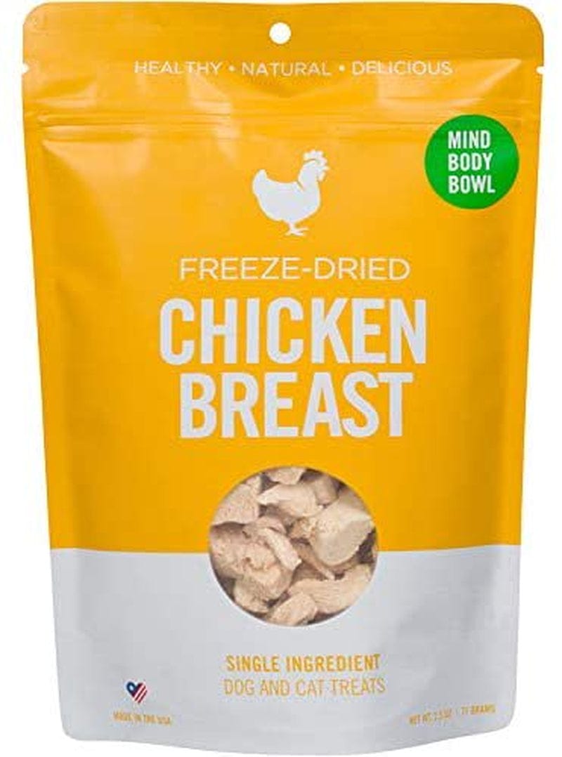 / Mind Body Bowl - 2.5 Oz Chicken Breast Freeze-Dried Treats - Healthy Snacks for Dogs and Cats, 1 Pack Animals & Pet Supplies > Pet Supplies > Cat Supplies > Cat Treats Home Décor   