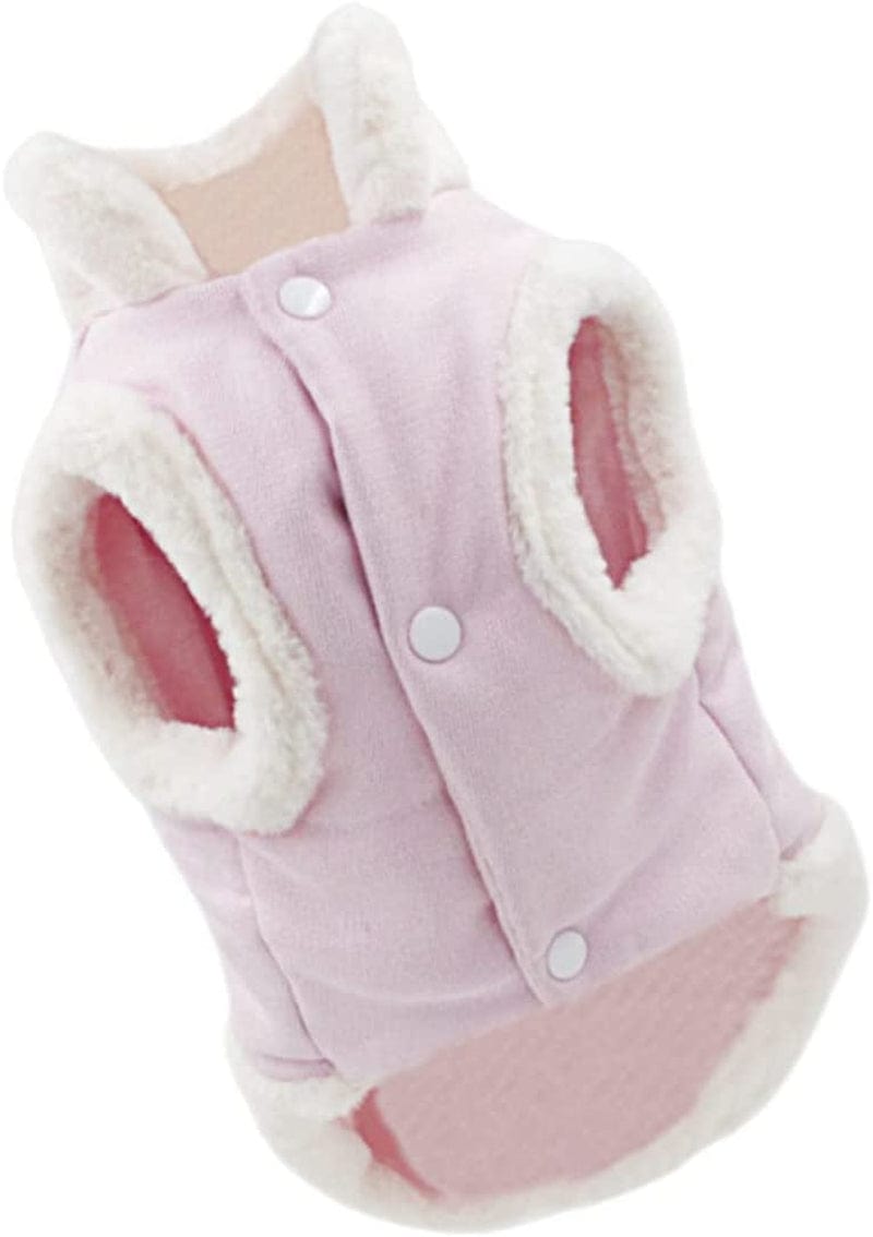 Mipcase 2 Pcs Cold Winter Jackets- Small Supplies Weather Coat Jumpsuit Outfit Snowproof Cats Traction Warm for Dog Apparel Dresses Windproof Lovely Cat Pet Party Jacket Kawaii Animals & Pet Supplies > Pet Supplies > Dog Supplies > Dog Apparel Mipcase Pink 30X45CM 