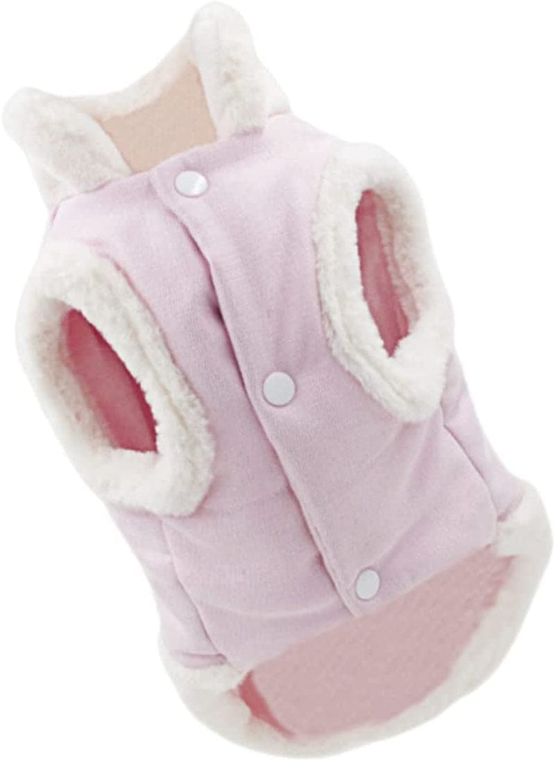 Mipcase 2 Pcs Cold Winter Jackets- Small Supplies Weather Coat Jumpsuit Outfit Snowproof Cats Traction Warm for Dog Apparel Dresses Windproof Lovely Cat Pet Party Jacket Kawaii Animals & Pet Supplies > Pet Supplies > Dog Supplies > Dog Apparel Mipcase Pink 26X41CM 