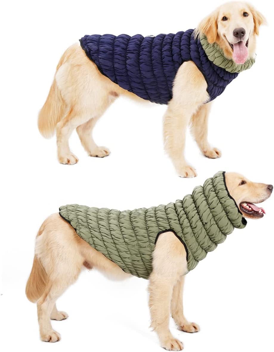 Mipcase Winter Dog Caterpillar Apparel Padded and Vest Blue Cats Pet Elastic Jacket Coat L Cold for Small Windproof Dogs Weather Side Puppy Double Warm Green Clothes Size Animals & Pet Supplies > Pet Supplies > Dog Supplies > Dog Apparel Mipcase Picture 2 L 