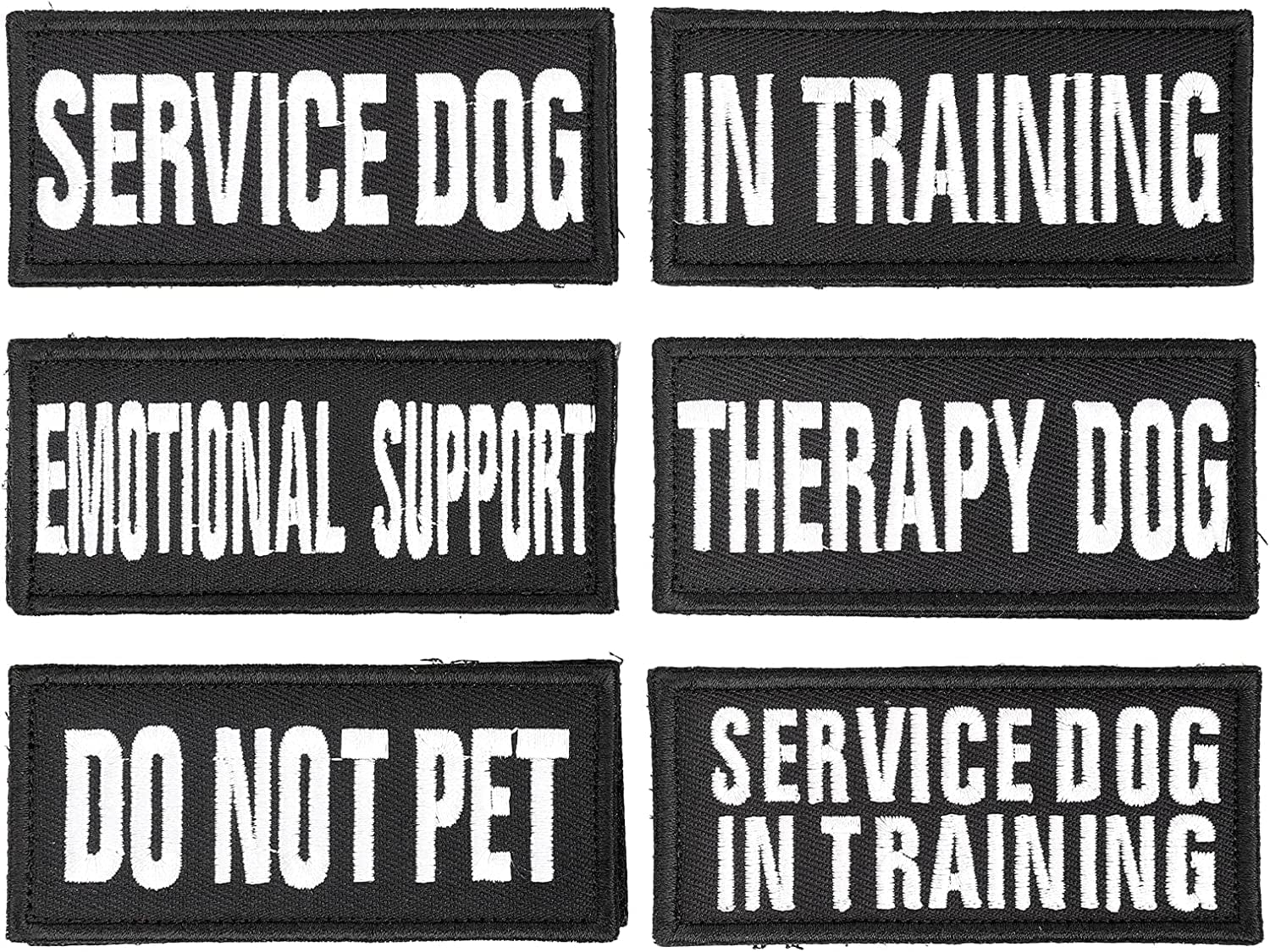 24 Pieces Service Dog Patch with Hook Backing Dog Vest Patches Service Dog  in Training Patch Reflective Dog Patches for Harness Service Animal Do Not