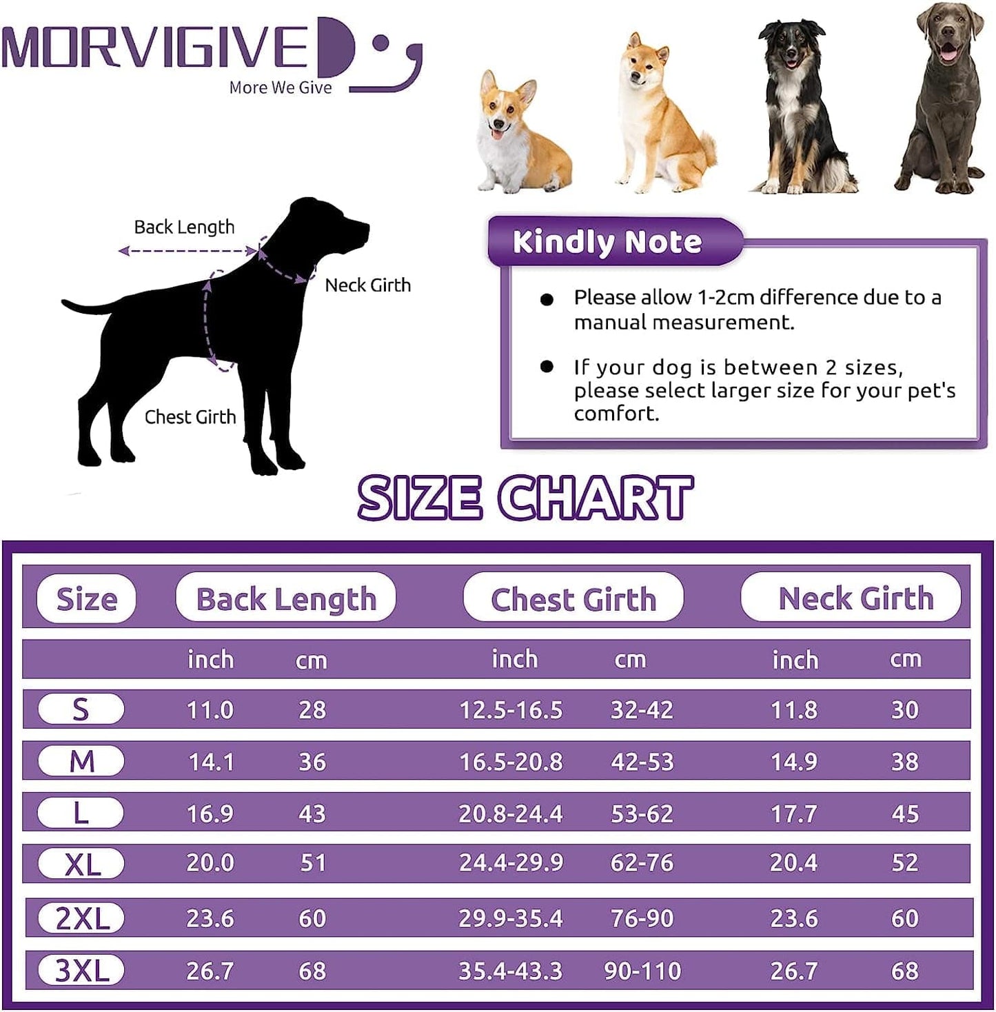 MORVIGIVE Windproof Turtleneck Winter Dog Coat, Thickened Fleece Lining Dog Jacket with Buckle Closure & Harness Hole, Reflective Cold Weather Dog Vest Clothes Pet Apparel for Small Medium Large Dogs Animals & Pet Supplies > Pet Supplies > Dog Supplies > Dog Apparel MORVIGIVE   