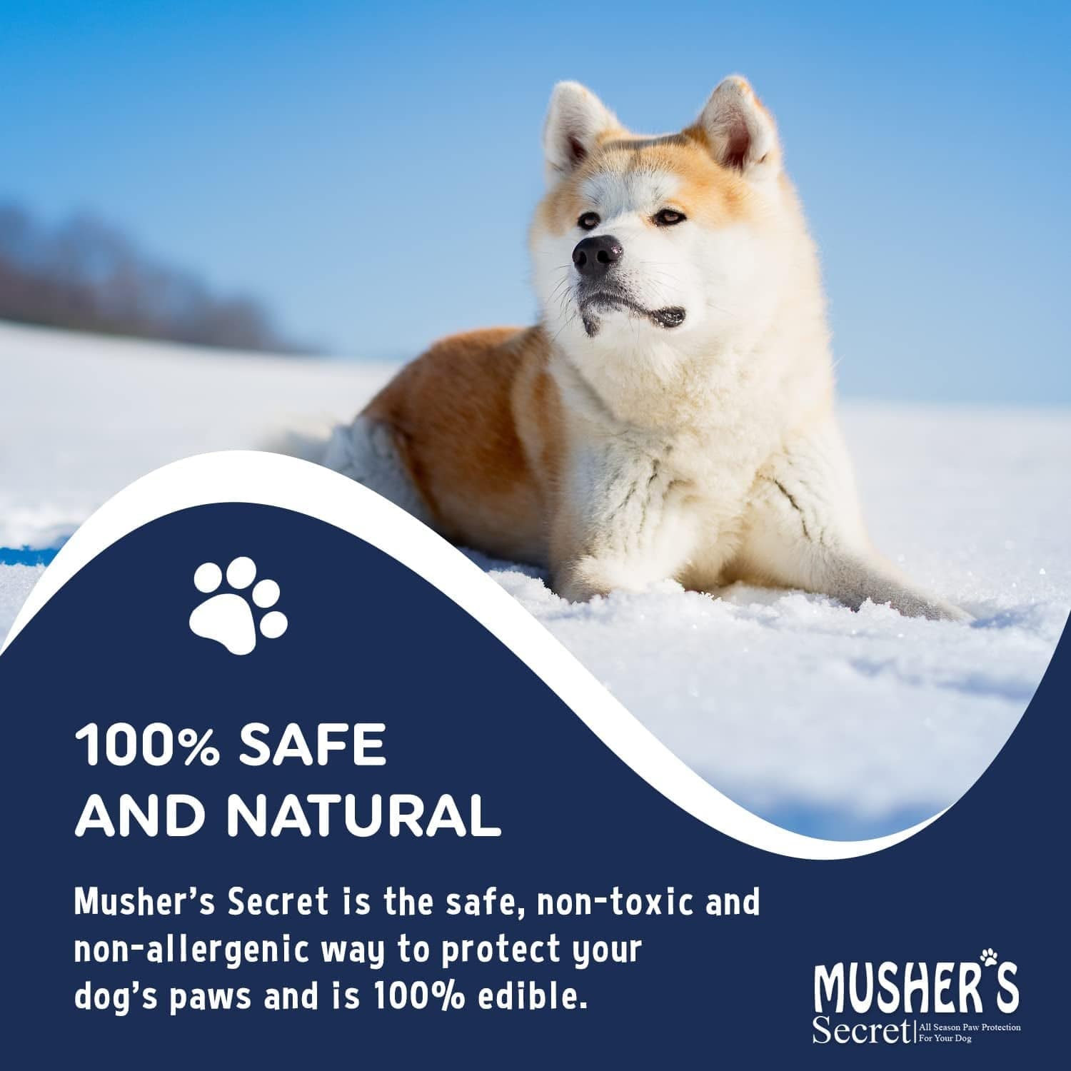 Musher'S Secret Dog Paw Wax 60 G (2.1 Oz) - Moisturizing Dog Paw Balm That Creates an Invisible Barrier That Protects and Heals Dry Cracked Paws - All-Natural with Vitamin E and Food-Grade Ingredients Animals & Pet Supplies > Pet Supplies > Dog Supplies > Dog Apparel Mushers Secret   