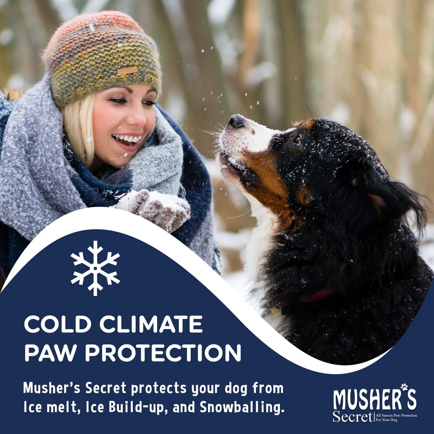 Musher'S Secret Dog Paw Wax 60 G (2.1 Oz) - Moisturizing Dog Paw Balm That Creates an Invisible Barrier That Protects and Heals Dry Cracked Paws - All-Natural with Vitamin E and Food-Grade Ingredients Animals & Pet Supplies > Pet Supplies > Dog Supplies > Dog Apparel Mushers Secret   