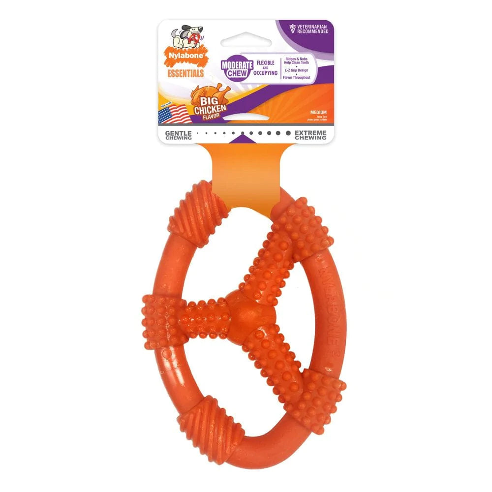 Nylabone Moderate Chew Flexible Oval Ring for Dogs - up to 35 Lbs. Animals & Pet Supplies > Pet Supplies > Dog Supplies > Dog Toys Central Garden and Pet   