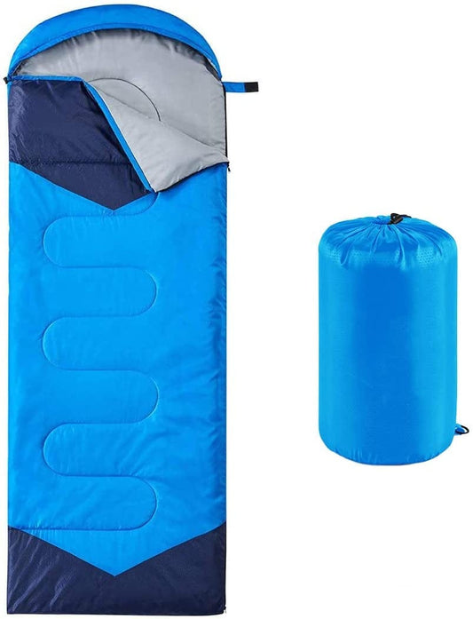 Oaskys Camping Sleeping Bag - 3 Season Warm & Cool Weather - Summer Spring Fall Lightweight Waterproof for Adults Kids - Camping Gear Equipment, Traveling, and Outdoors Animals & Pet Supplies > Pet Supplies > Dog Supplies > Dog Apparel Oaskys Blue 29.5in x 86.6" 
