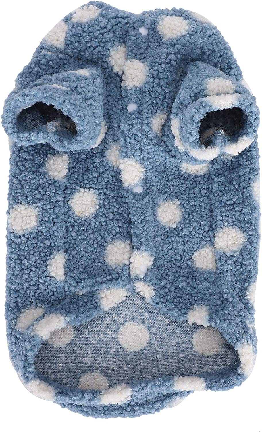 OKJHFD 4 Sizes Dog Clothes Blue Autumn Winter Soft Plush Puppy Dog Coat, Warm Pet Jacket for Medium Small Dogs Animals & Pet Supplies > Pet Supplies > Dog Supplies > Dog Apparel OKJHFD Medium  