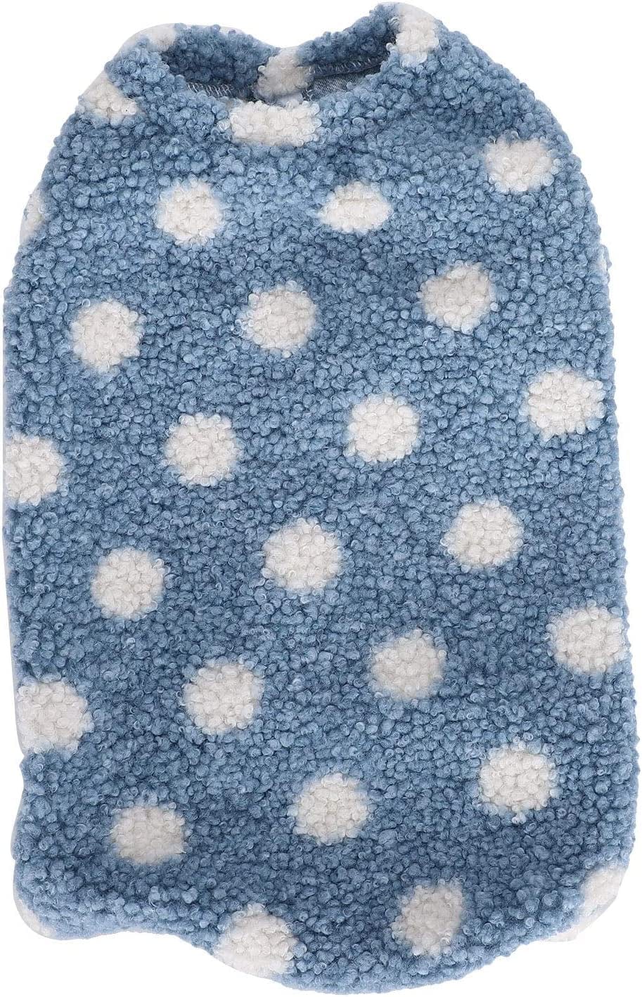 OKJHFD 4 Sizes Dog Clothes Blue Autumn Winter Soft Plush Puppy Dog Coat, Warm Pet Jacket for Medium Small Dogs Animals & Pet Supplies > Pet Supplies > Dog Supplies > Dog Apparel OKJHFD   