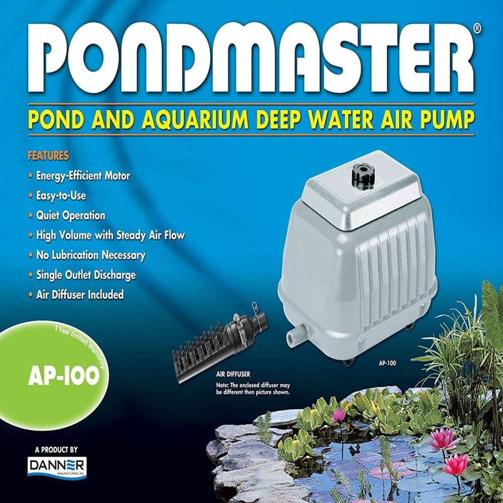 "Onenbary, Inc. 4580 Pondmaster Air Pump, AP-100, 8900 Cu In/Min" Animals & Pet Supplies > Pet Supplies > Fish Supplies > Aquarium & Pond Tubing Onenbary   
