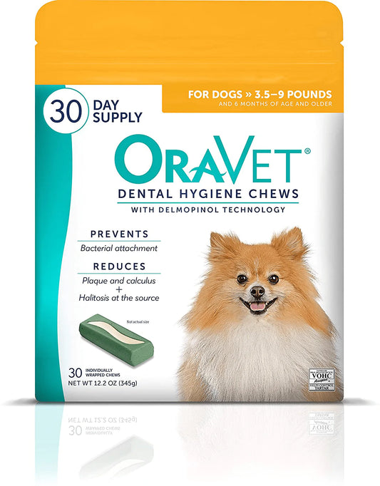 Oravet Dental Hygiene Chews for Extra Small Dogs 3.5-9 Lbs Animals & Pet Supplies > Pet Supplies > Small Animal Supplies > Small Animal Treats OraVet 30 Chews  