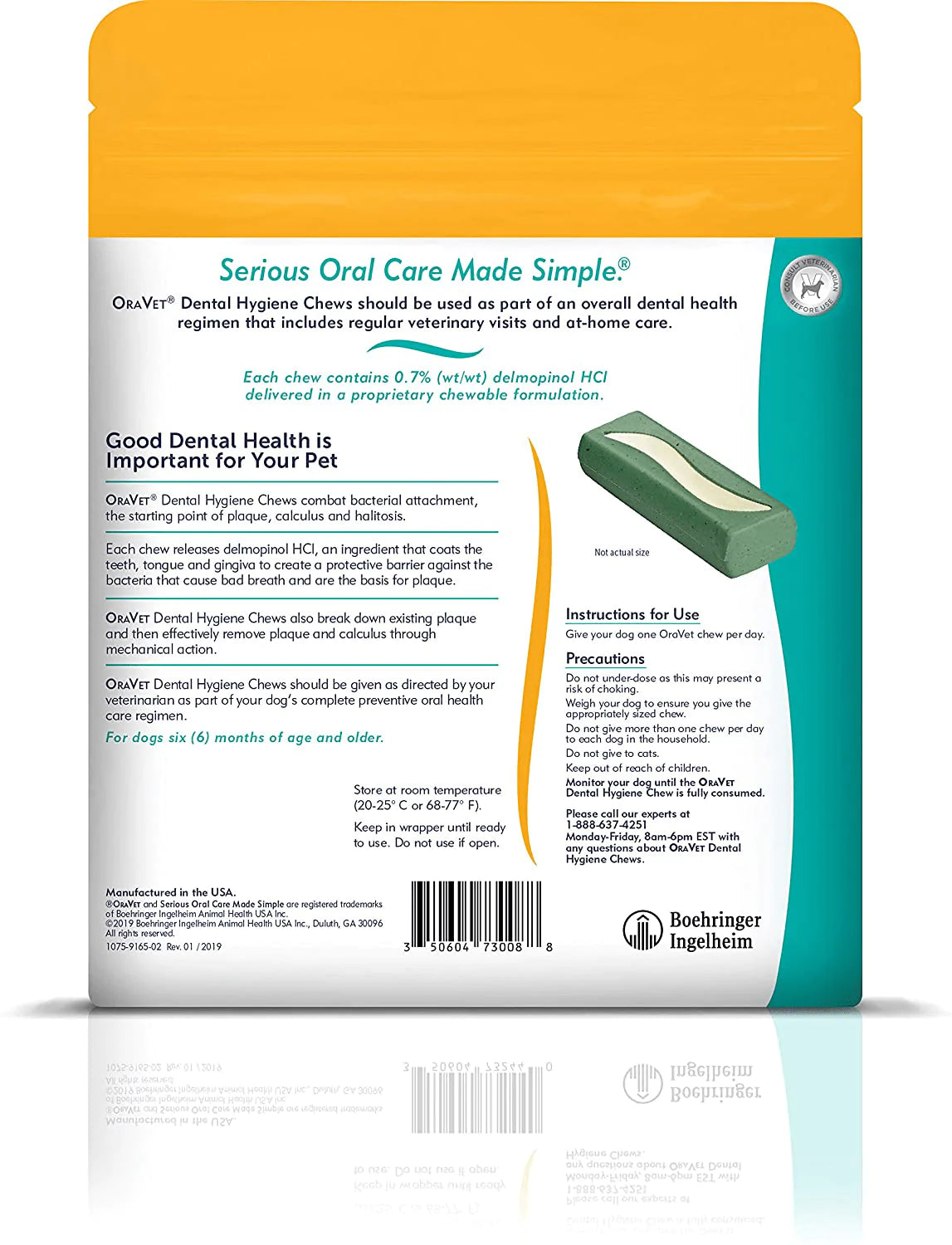 Oravet Dental Hygiene Chews for Extra Small Dogs 3.5-9 Lbs Animals & Pet Supplies > Pet Supplies > Small Animal Supplies > Small Animal Treats OraVet   