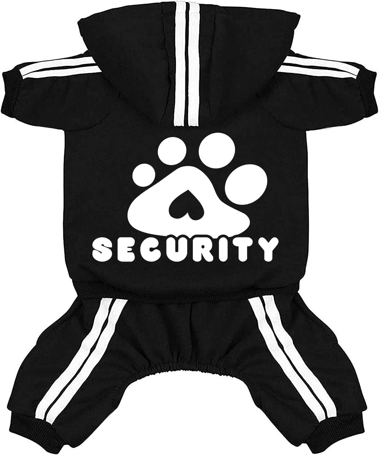 Otunrues Dog Hoodies, Pet Dog Clothes Pullover 4 Legs Jumpsuit Sweatshirt Security Patterns Outfit Doggie Winter Coat Cotton Puppy Hoodied for Small Medium Large Dogs Cats(Black,Xs) Animals & Pet Supplies > Pet Supplies > Dog Supplies > Dog Apparel Otunrues Black Small 