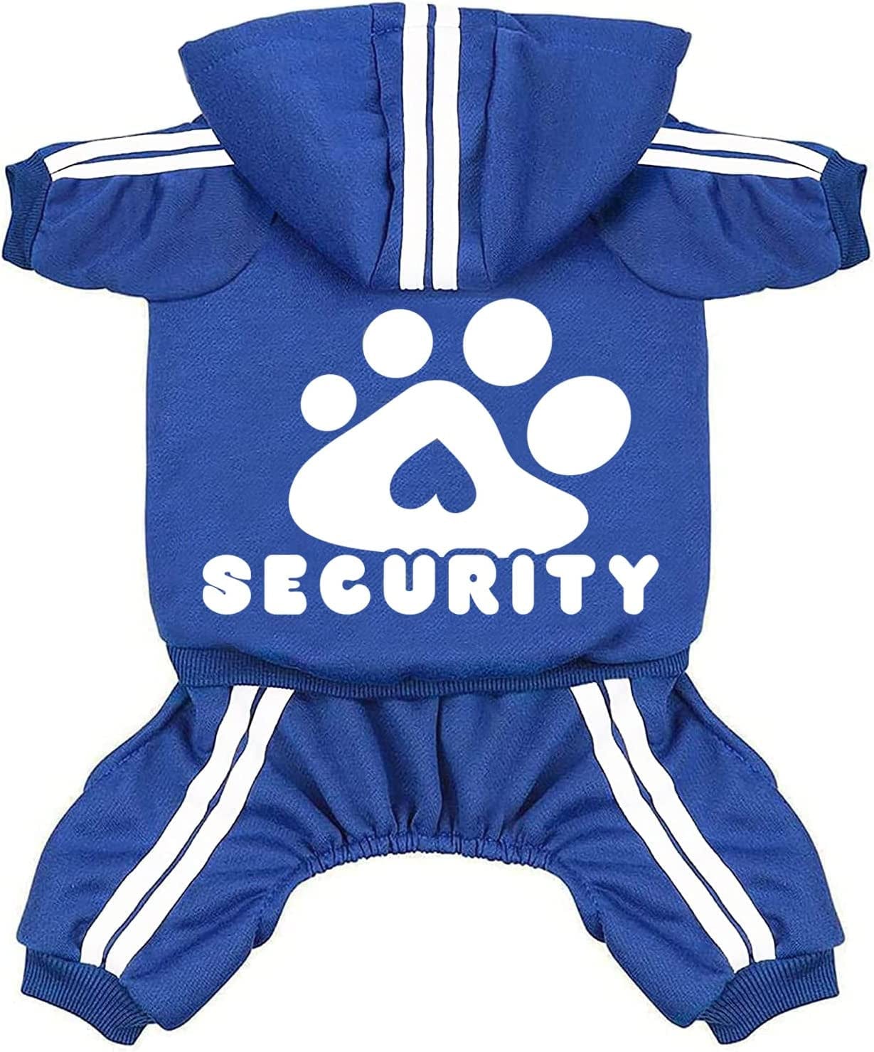 Otunrues Dog Hoodies, Pet Dog Clothes Pullover 4 Legs Jumpsuit Sweatshirt Security Patterns Outfit Doggie Winter Coat Cotton Puppy Hoodied for Small Medium Large Dogs Cats(Black,Xs) Animals & Pet Supplies > Pet Supplies > Dog Supplies > Dog Apparel Otunrues Blue XX-Small 