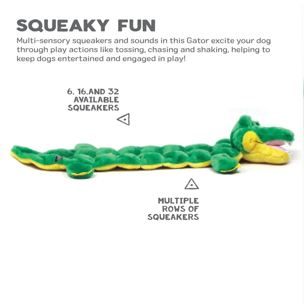 Outward Hound Squeaker Matz Plush Gator Dog Toy, Green, XL Animals & Pet Supplies > Pet Supplies > Dog Supplies > Dog Toys Outward Hound Holdings   