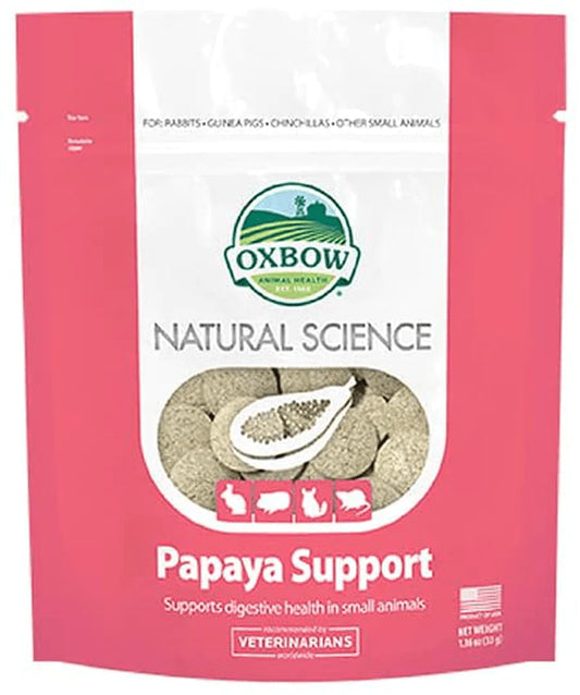 Oxbow Natural Science Papaya Support - High Fiber Supports Digestive Health in Small Animals, 1.16 Oz. Animals & Pet Supplies > Pet Supplies > Small Animal Supplies > Small Animal Treats Oxbow   