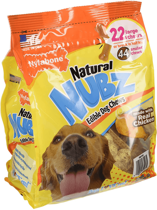 (Pack of 2) Nylabone Natural Nubz Edible Dog Chews 22Ct. (2.6Lb/Bag) -Total 5.2Lb Animals & Pet Supplies > Pet Supplies > Dog Supplies > Dog Treats Nylabone   