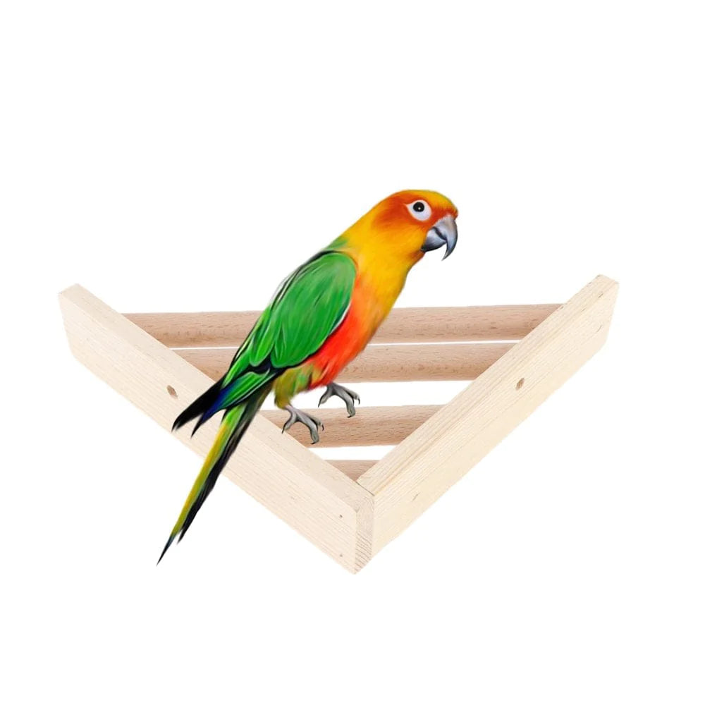 Parrot Cage Perches Shelf Laddered Platform for Hamster Bird