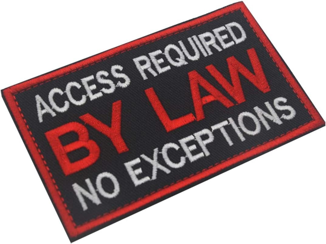 Patch Service Dog Access Required by Law No Exceptions Vests/Harnesses Emblem Embroidered Fastener Hook & Loop Patch (Service Dog by Law-6) Animals & Pet Supplies > Pet Supplies > Dog Supplies > Dog Apparel Ehope   