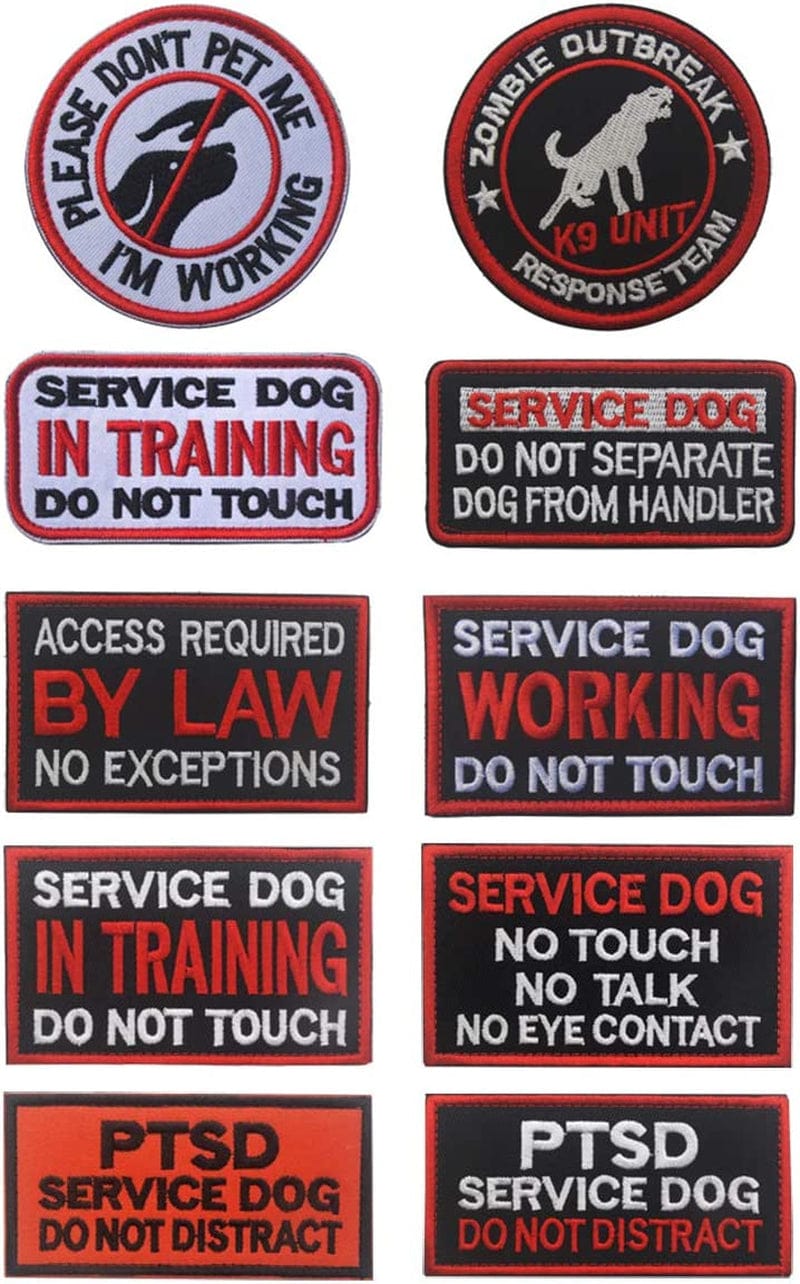 Patch Service Dog Access Required by Law No Exceptions Vests/Harnesses Emblem Embroidered Fastener Hook & Loop Patch (Service Dog by Law-6) Animals & Pet Supplies > Pet Supplies > Dog Supplies > Dog Apparel Ehope   