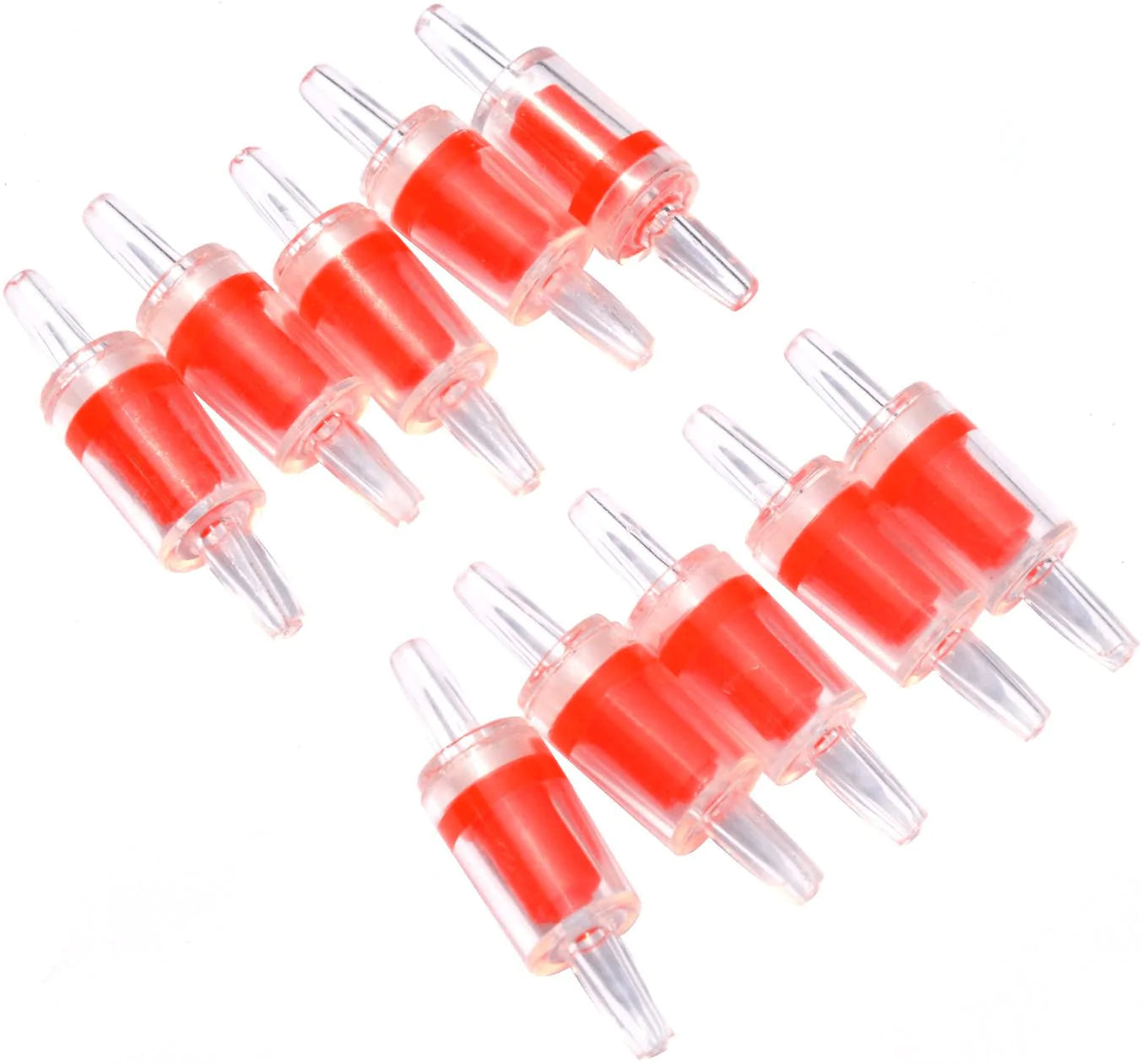 Pawfly 10 PCS Aquarium Air Pump Check Valves Red/Clear Clear Plastic One Way Non-Return Check Valve for Fish Tank Animals & Pet Supplies > Pet Supplies > Fish Supplies > Aquarium & Pond Tubing Pawfly Red  
