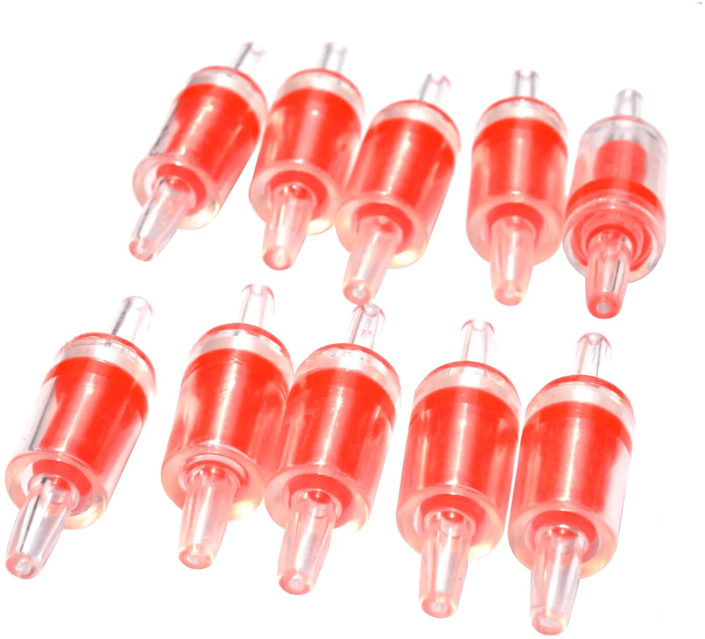 Pawfly 10 PCS Aquarium Air Pump Check Valves Red/Clear Clear Plastic One Way Non-Return Check Valve for Fish Tank Animals & Pet Supplies > Pet Supplies > Fish Supplies > Aquarium & Pond Tubing Pawfly   