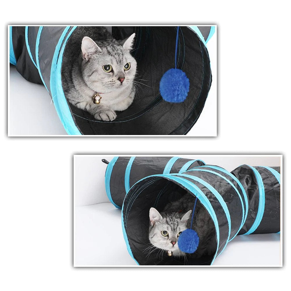 Pawise Cat Tunnel Kitty Cube Pop up Collapsible Foldable 3 Direction Tunnel with Ball (3-Way) Animals & Pet Supplies > Pet Supplies > Cat Supplies > Cat Toys PAWISE   