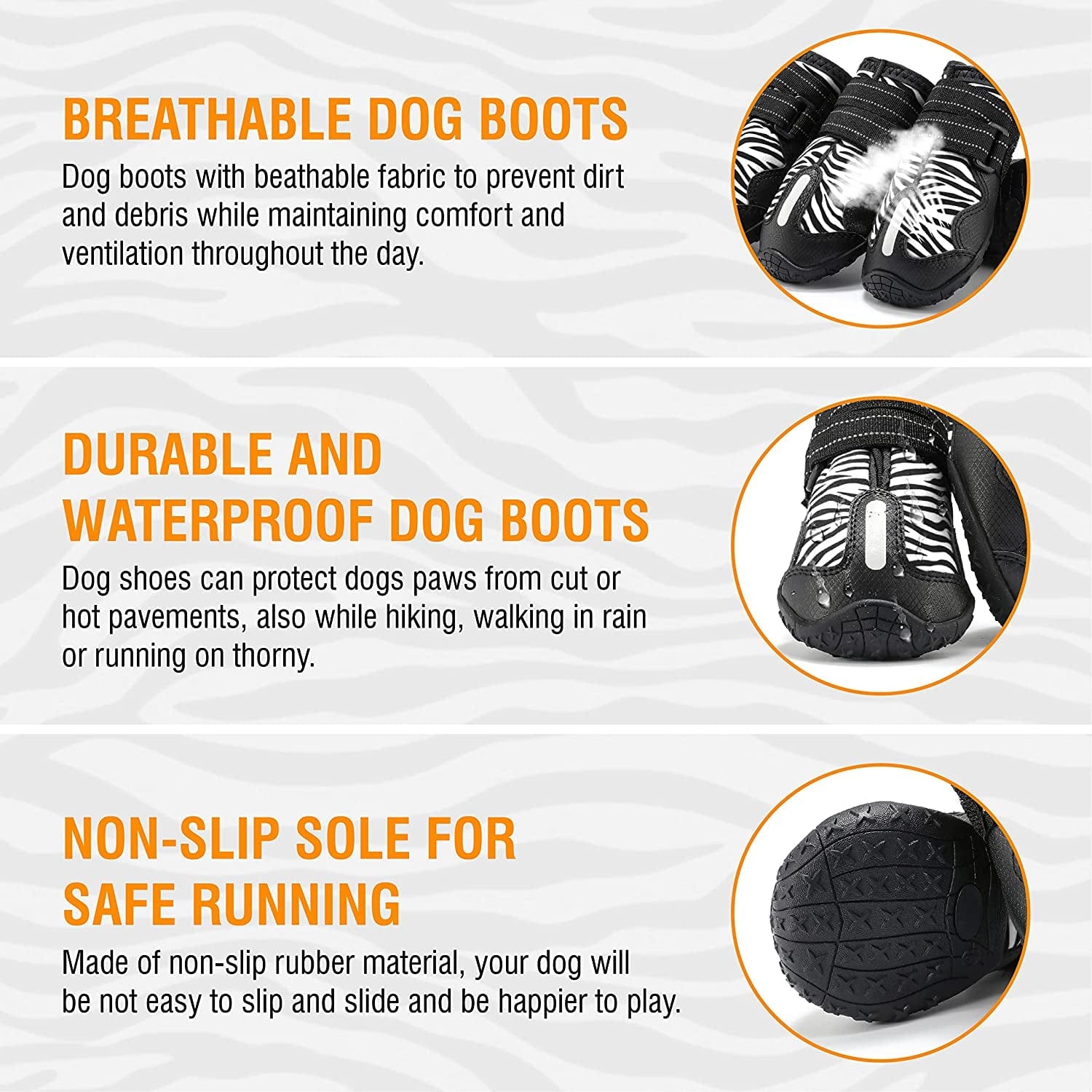 PAWOLOGY Dogs Boots Waterproof, Paw Protectors for Rain Snow Hot Pavement, Outdoor Hiking Dog Shoes, with Reflective Straps, Anti-Slip Soles, Adjustable, Durable, for Small Medium Large Dogs, 4PCS Animals & Pet Supplies > Pet Supplies > Dog Supplies > Dog Apparel PAWOLOGY   
