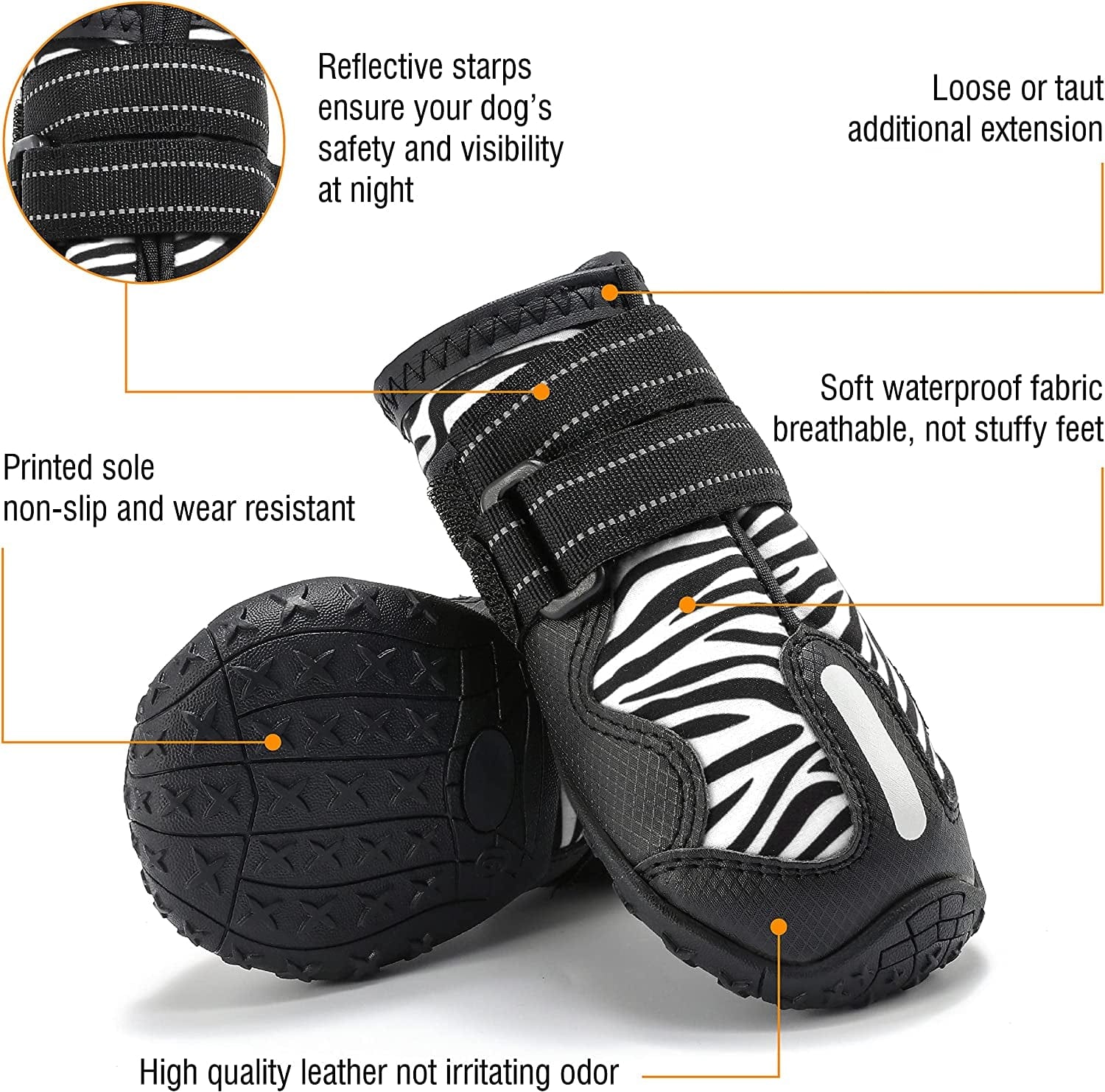 PAWOLOGY Dogs Boots Waterproof, Paw Protectors for Rain Snow Hot Pavement, Outdoor Hiking Dog Shoes, with Reflective Straps, Anti-Slip Soles, Adjustable, Durable, for Small Medium Large Dogs, 4PCS Animals & Pet Supplies > Pet Supplies > Dog Supplies > Dog Apparel PAWOLOGY   