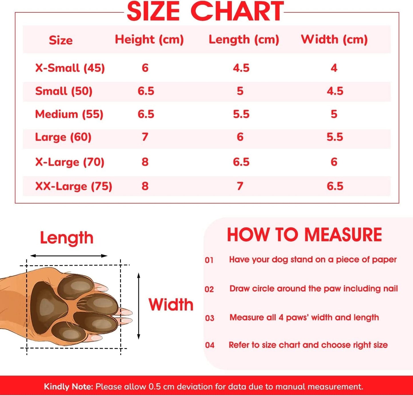 Pawsindia Dog Boots for Small, Medium and Large Dogs|Anti Skid Paw Protector for Hot Summer|Pet Shoes with Hook and Loop Straps and Non-Slip Sole|Soft & Lightweight Dog Footwear|Red|X-Large Animals & Pet Supplies > Pet Supplies > Dog Supplies > Dog Apparel Pawsindia   