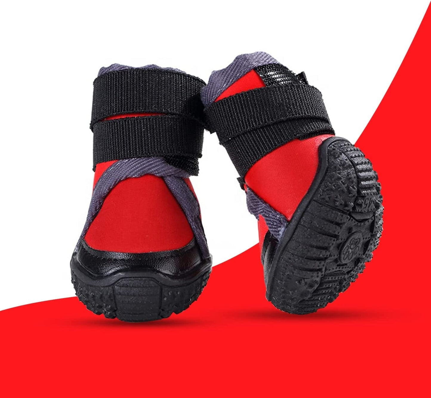 Pawsindia Dog Boots for Small, Medium and Large Dogs|Anti Skid Paw Protector for Hot Summer|Pet Shoes with Hook and Loop Straps and Non-Slip Sole|Soft & Lightweight Dog Footwear|Red|X-Large Animals & Pet Supplies > Pet Supplies > Dog Supplies > Dog Apparel Pawsindia   