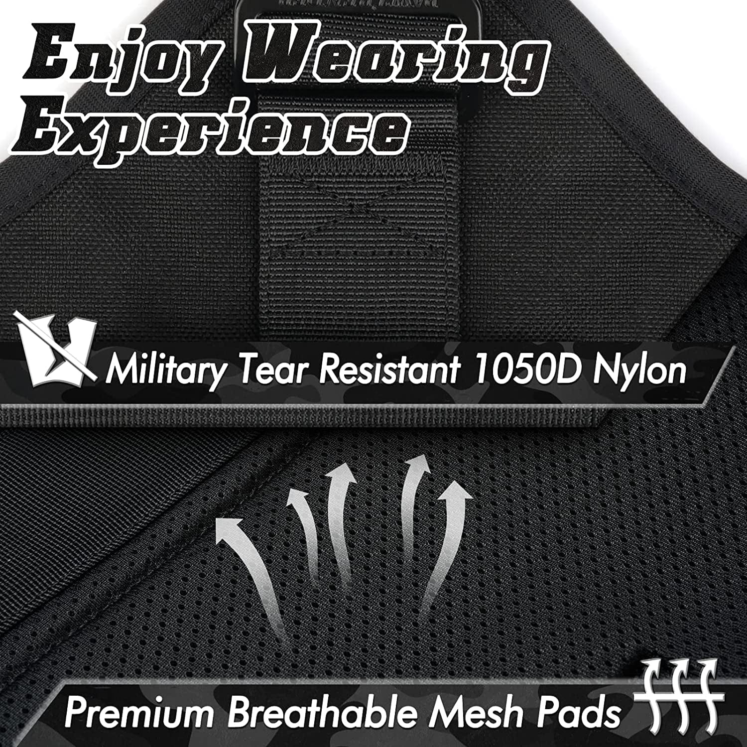 PAWTRENDER Tactical Dog Harness for Large Dogs No Pull, Adjustable Service Dog Vest Harness with Handle, Heavy Duty Big Dog Harness for Walking Running Training Working Hiking, Black, L Animals & Pet Supplies > Pet Supplies > Dog Supplies > Dog Apparel PAWTRENDER   