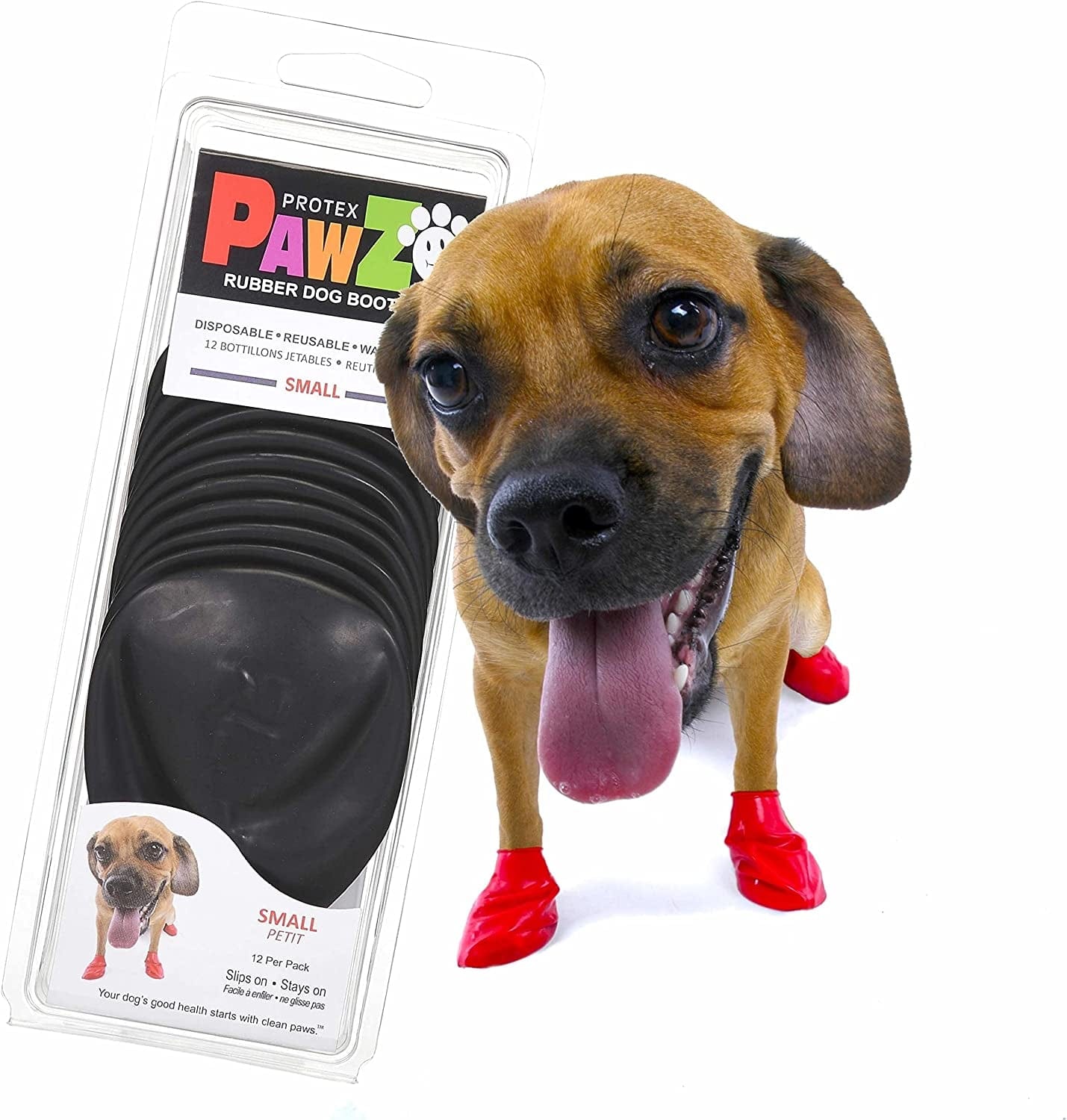 Pawz Dog Boots, Rubber Dog Booties, Waterproof Snow Boots for Dogs