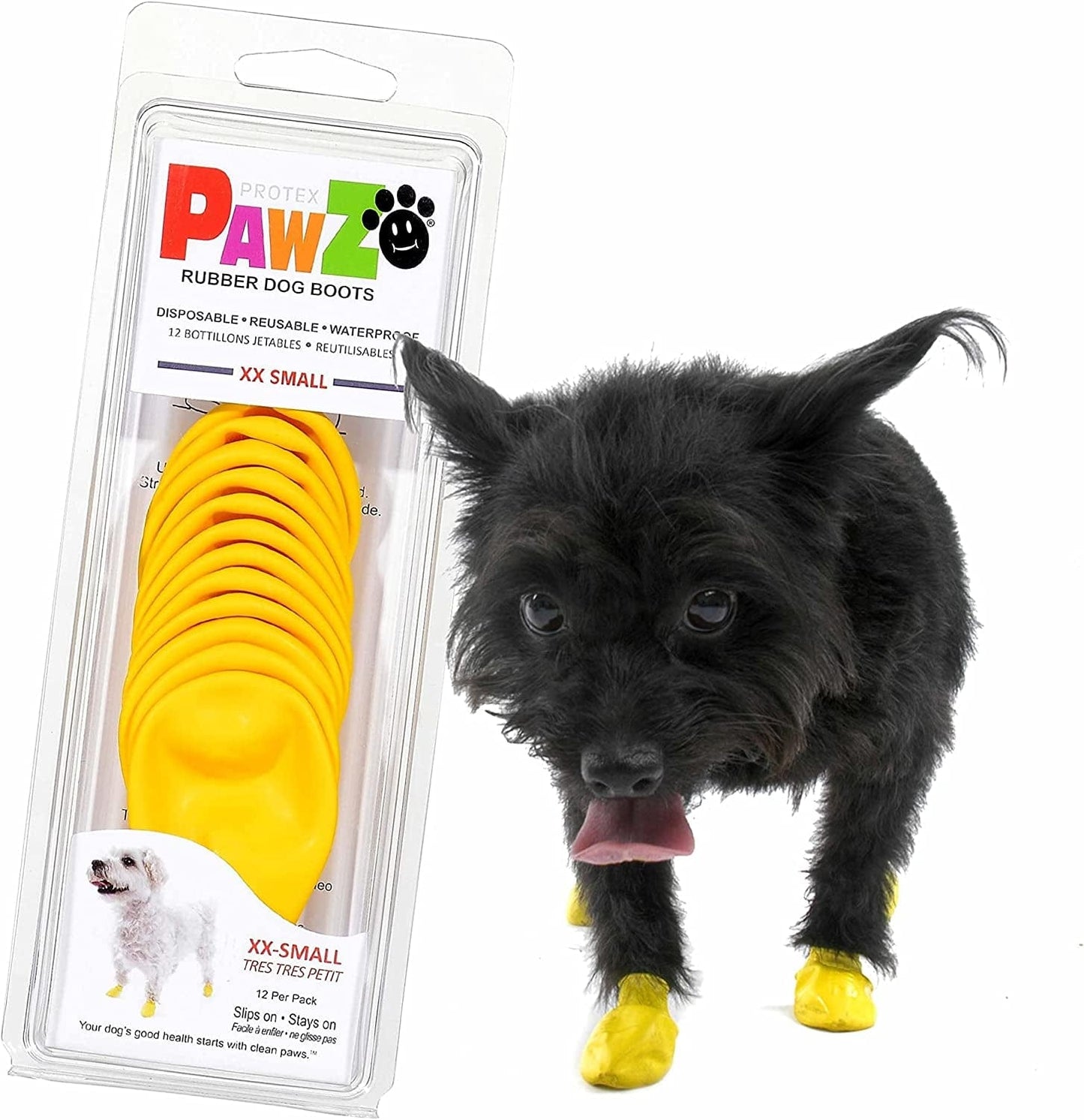 Pawz Dog Boots | Rubber Dog Booties | Waterproof Snow Boots for Dogs | Paw Protection for Dogs | 12 Dog Shoes per Pack (Medium, Blue) Animals & Pet Supplies > Pet Supplies > Dog Supplies > Dog Apparel Pawz Dog Boots LLC XX-Small  