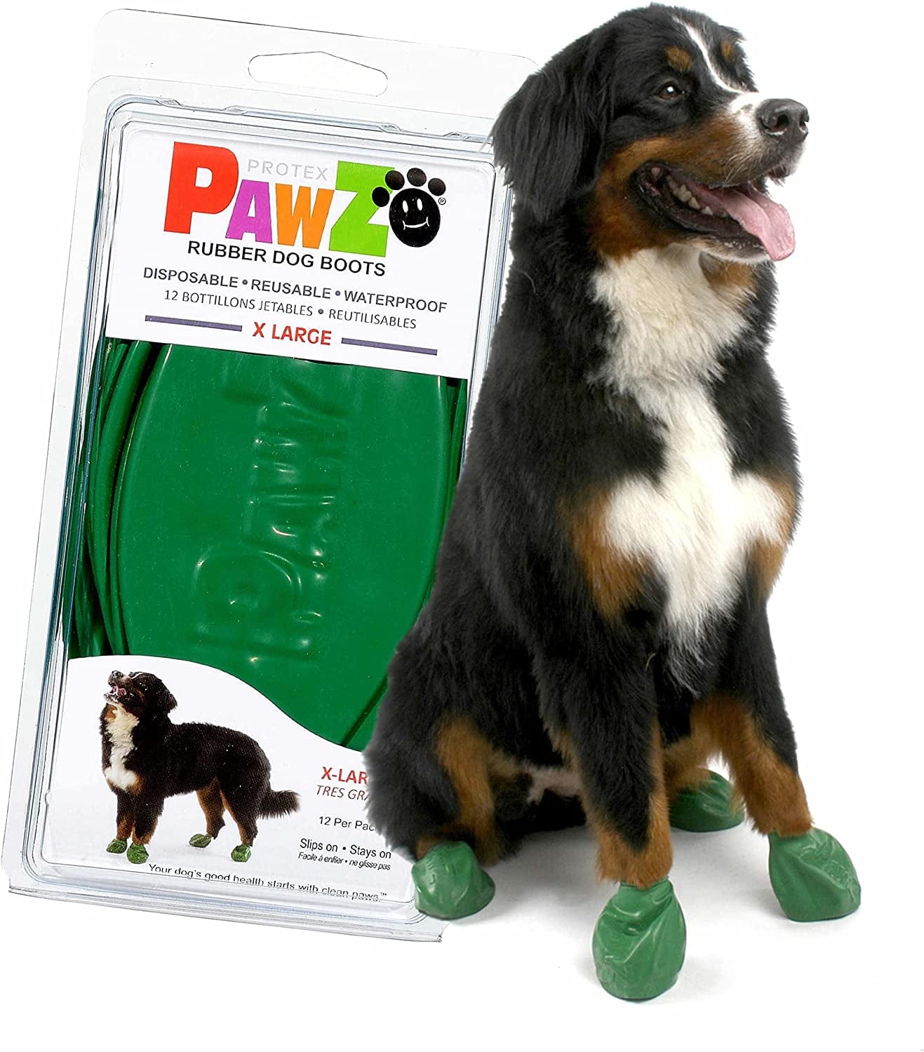 Pawz Dog Boots | Rubber Dog Booties | Waterproof Snow Boots for Dogs | Paw Protection for Dogs | 12 Dog Shoes per Pack (Medium, Blue) Animals & Pet Supplies > Pet Supplies > Dog Supplies > Dog Apparel Pawz Dog Boots LLC X-Large  