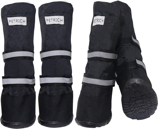 Payanwin Water Resistant Dog Boots Warm Lining Dog Shoes Anti-Slip Rubber Sole for Snow Winter,Sole Pet Paw Protectors(4Pcs) (XS, Black) Animals & Pet Supplies > Pet Supplies > Dog Supplies > Dog Apparel Payanwin Black XS 