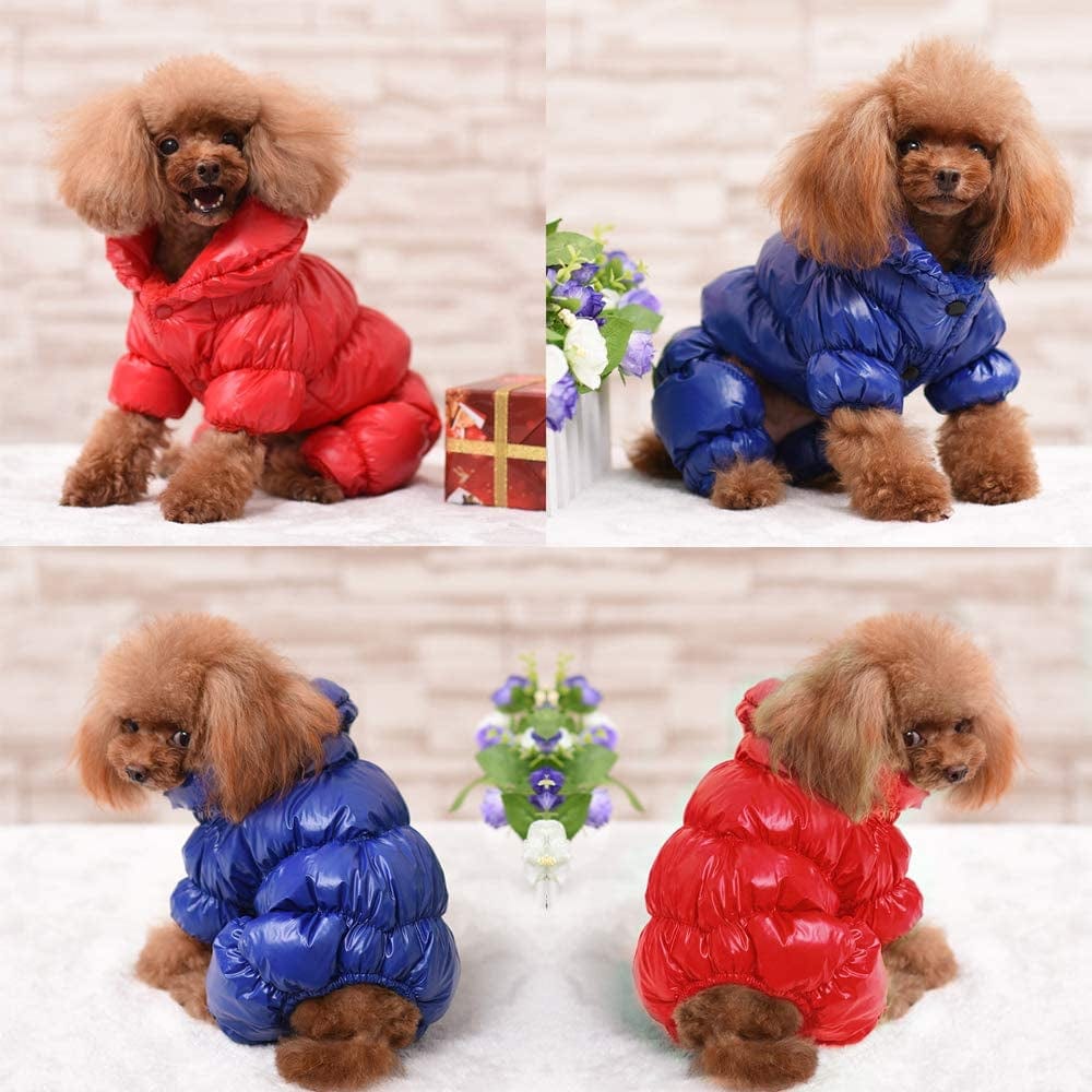 PET ARTIST Winter Puppy Dog Coats for Small Dogs,Cute Warm Fleece Padded Pet Clothes Apparel Clothing for Chihuahua Poodles French Bulldog Pomeranian Red Chest:16.5’’ Animals & Pet Supplies > Pet Supplies > Dog Supplies > Dog Apparel Happierpet   