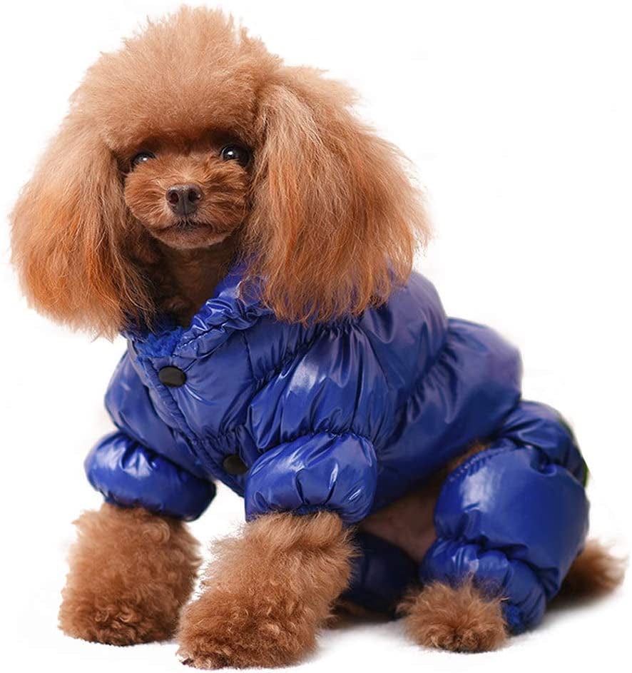 PET ARTIST Winter Puppy Dog Coats for Small Dogs,Cute Warm Fleece Padded Pet Clothes Apparel Clothing for Chihuahua Poodles French Bulldog Pomeranian Red Chest:16.5’’ Animals & Pet Supplies > Pet Supplies > Dog Supplies > Dog Apparel Happierpet Blue Chest:16.5’’, Back Length:13’’ 