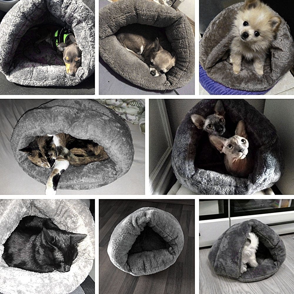 Pet Cat Dog Sleeping Bed Kennel Puppy Cave House Super Soft Mat Dog Blanket Cat Pad Pet Warm Nest