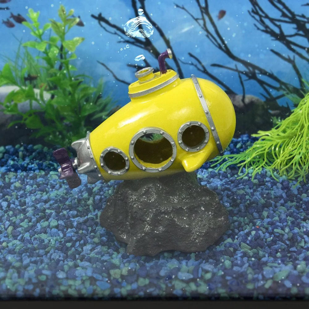 Pet Champion Resin Submarine Bubbler for Fresh Water Fish Tanks, Yellow Animals & Pet Supplies > Pet Supplies > Fish Supplies > Aquarium Decor Stout Stuff LLC   